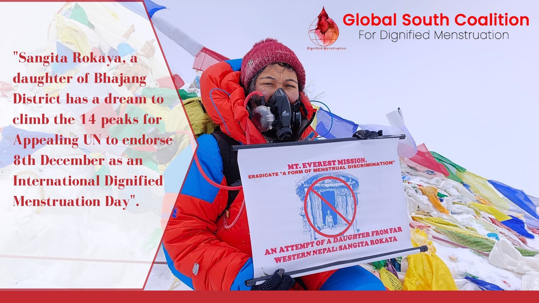 Sangita Rokaya Appointed as Goodwill Ambassador for Global South Coalition for Dignified Menstruation