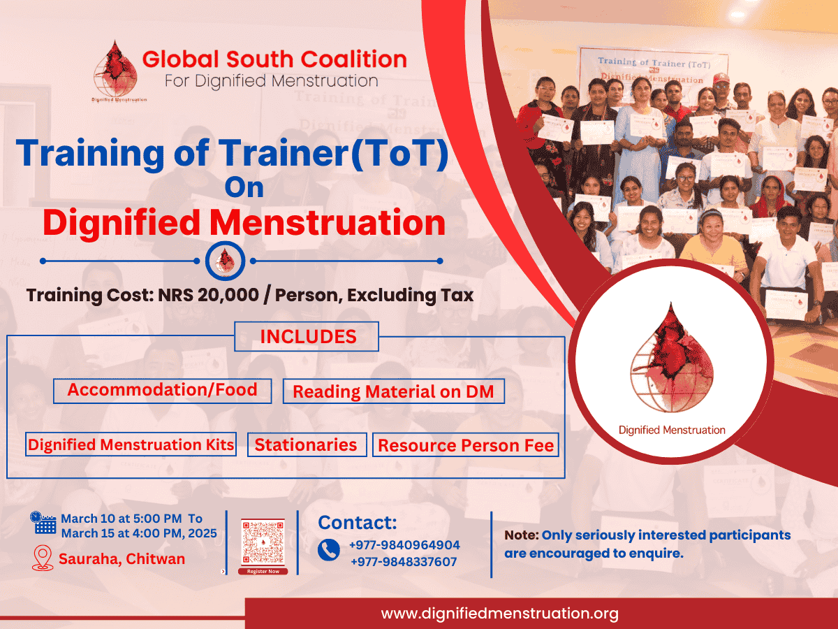 Training of Trainer (TOT) on Dignified Menstruation